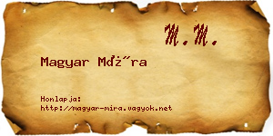 Magyar Míra névjegykártya