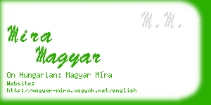 mira magyar business card